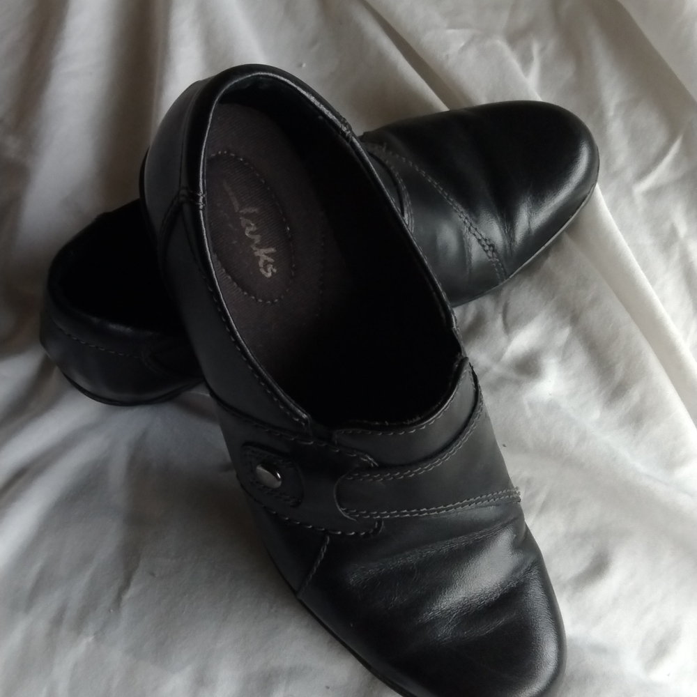 Clark's Black Leather ankle boots